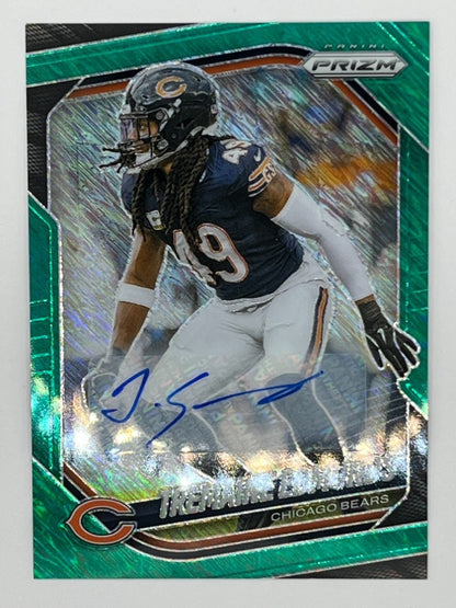 2025 Prizm Tremaine Edmunds Green Shimmer Autographed Prizm # 245 - Serialized 3/5