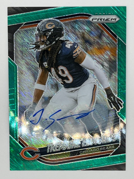 2025 Prizm Tremaine Edmunds Green Shimmer Autographed Prizm # 245 - Serialized 3/5