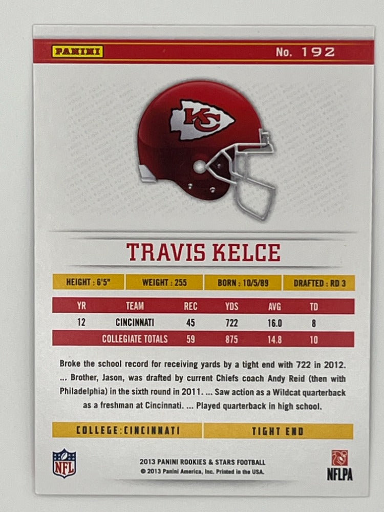 2013 Rookies & Stars Travis Kelce # 192, Rookie Card