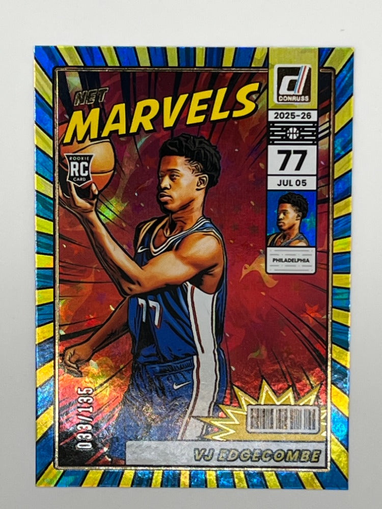 2025-26 Donruss VJ Edgecombe Net Marvels # 10 - Serialized 33/135