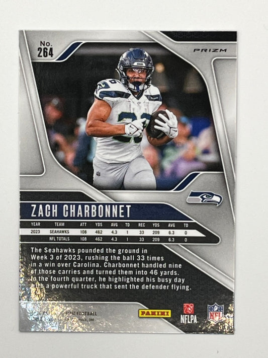 2024 Prizm Zach Charbonnet #264, Red & Black Checkered Prizm