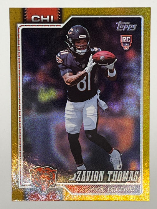 2026 Topps Flagship Zavion Thomas Rookie Gold Sandglitter # 367 - Serialized 45/50